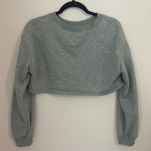 Shein Cropped Gray Crewneck